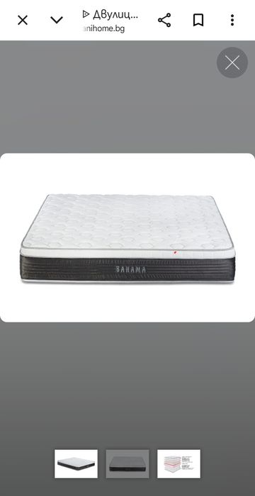 Двулицев матрак Bahama Memory Duo Lux 180х200