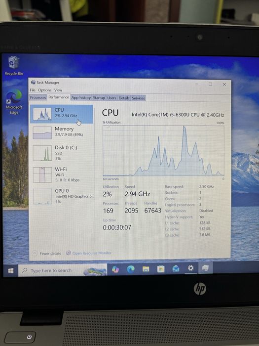 Лаптоп HP EliteBook 840 G3 / i5 / 8GB RAM / 256GB SSD / Хубава батерия