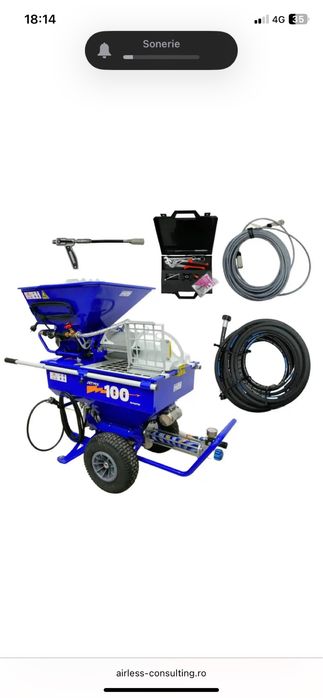 Gletuit mecanizat si vopsit cu pompe profesionale