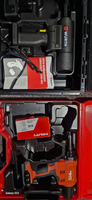 Hilti ,Wurth pistol de popnituri pe acumulatori