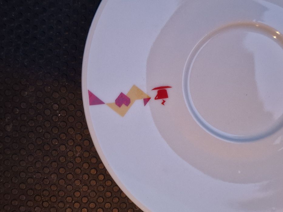 Set 6 cesti + 6 farfurii Delta Portelan Portugalia Capucino Cafea Ceai