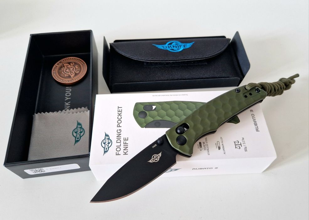 Cutit pliabil EDC Oknife Rubato 3, otel 154CM, rail lock, nou