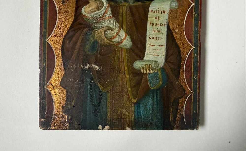 Icoană pe lemn „Sf. Stelian”, școală românescă, sec. XX