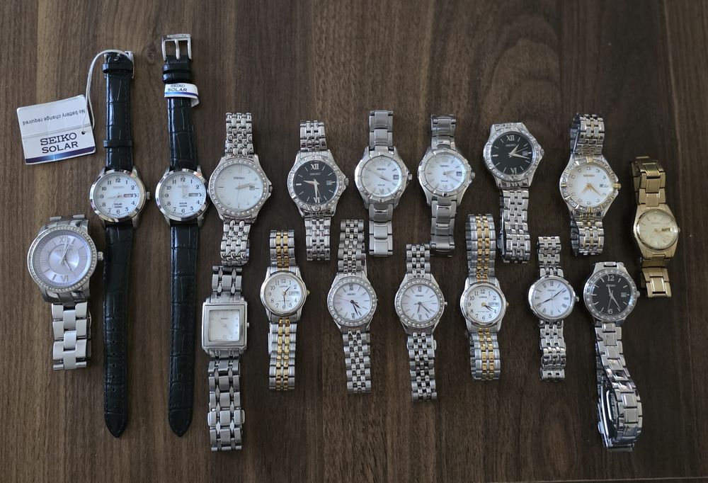 -60% Seiko Swarovski&Solar оригинални дамски часовници