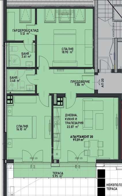 Продава се Тристаен апартамент в София, Център - 121 кв.м за 1271 €/кв.м - Снимка #1