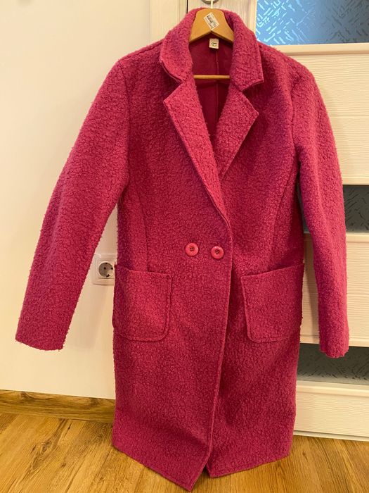 Цикламено палто-размер S