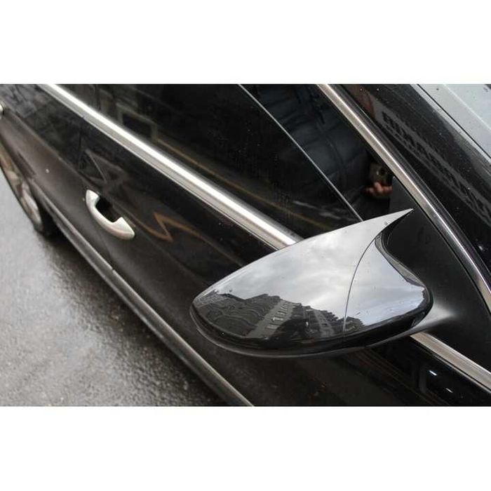 Set 2 Capace oglinzi Radus® tip Batman pentru Passat CC, B7, Eos, Beetle, Jetta IV, Scirocco, negru lucios