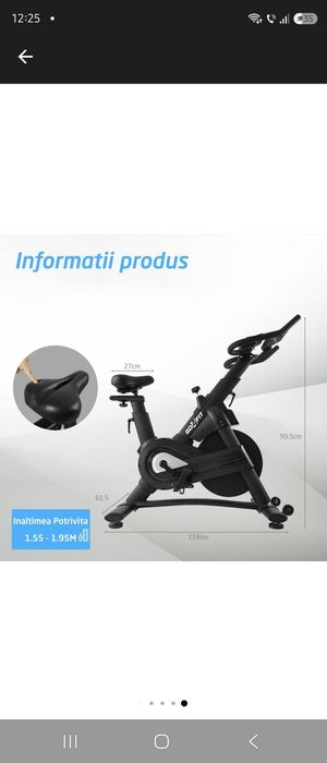 Bicicleta Spinning Magnetica GO4FIT® Model GF220 PRO,