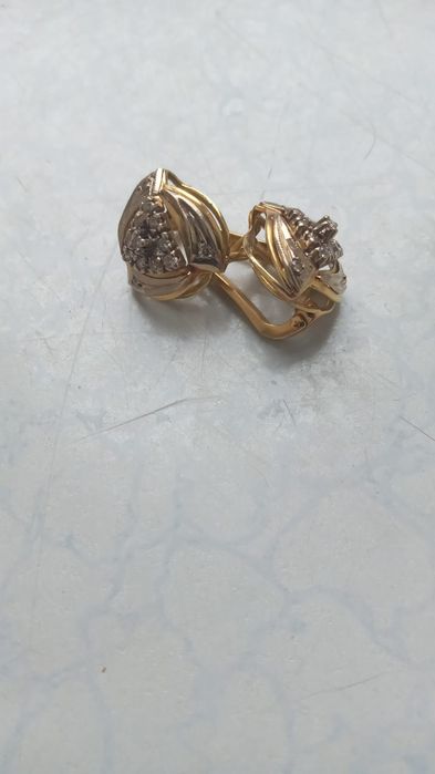 Зол серьги с брилл 750 проба