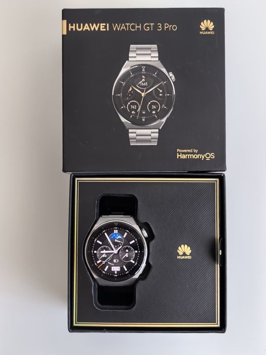 Huawei Watch GT 3 Pro Titanium – Пълен комплект с титаниева верижка