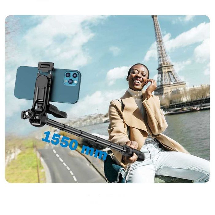 Selfie Stick, Tripod, Bluetooth, Universal, H33-155 cm, OBRALIX®