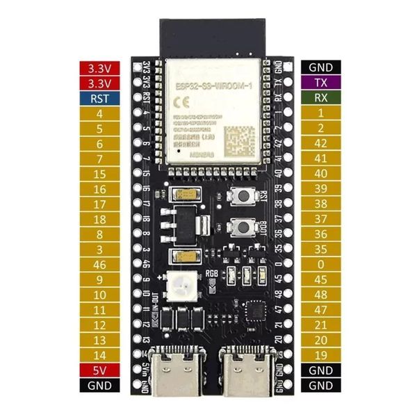 ESP32-S3 DevKitC-1 WROOM-1 N16R8 16MB FLASH WiFi Bluetooth USB-C