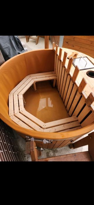 Ciubar lemn cu soba Inox 180cm