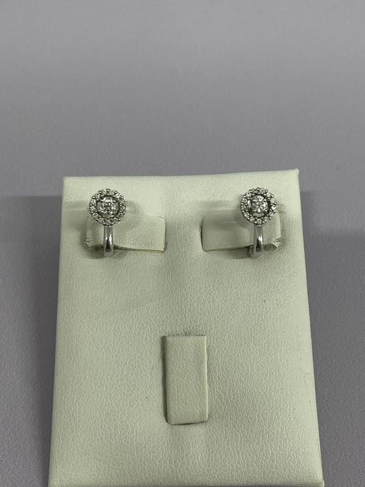 Белые золотые серьги / #СР803673