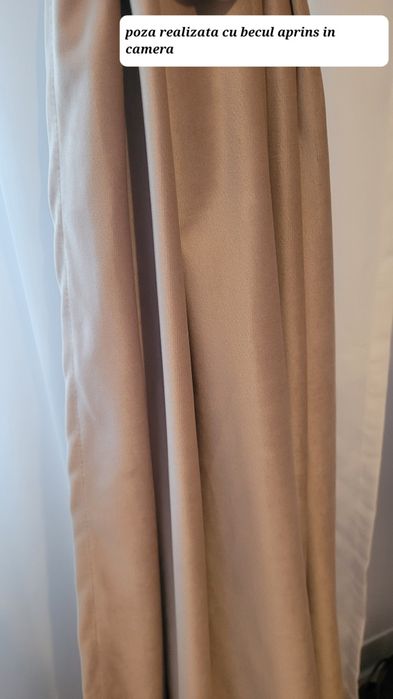 Vand draperii catifea bej