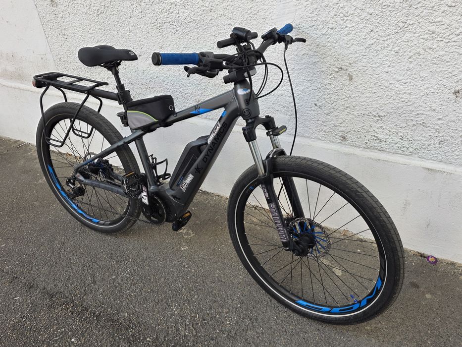 Bicicleta electrica Vulcano 500 roti 27.5x2.4 asistata cu portabagaj suspensie fata