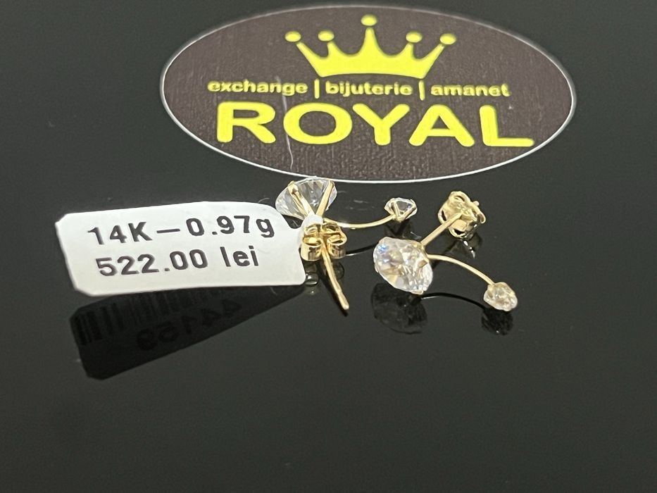 Bijuteria Royal CB : Cercei dama aur 14k 0,97 grame