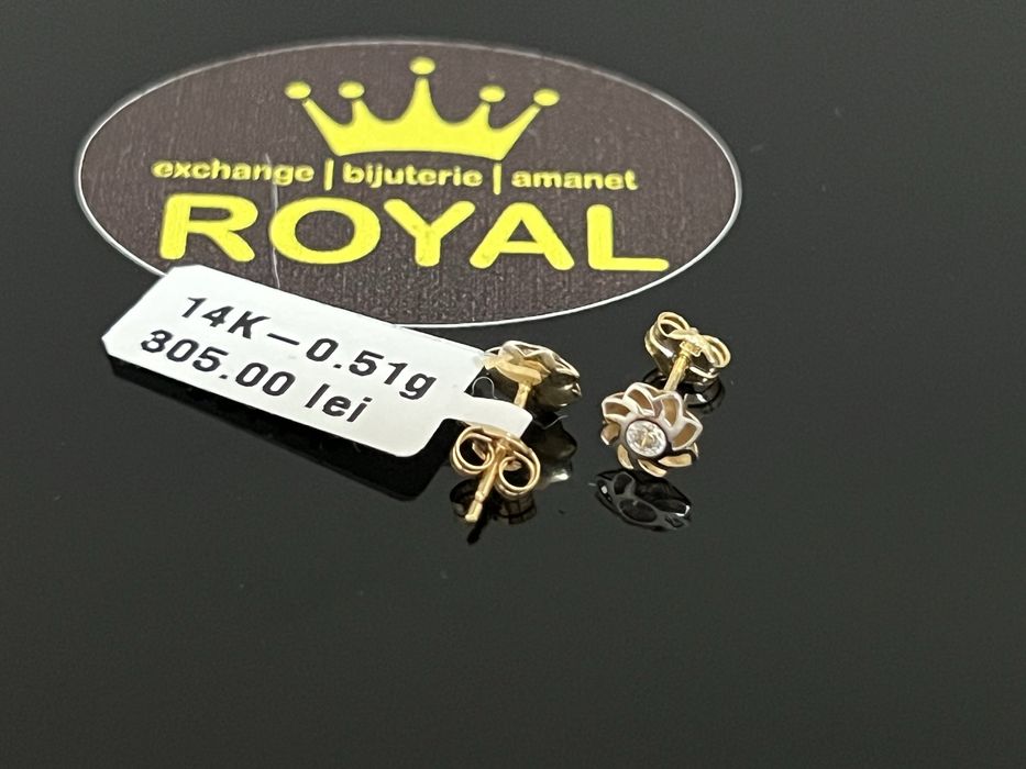 Bijuteria Royal CB : Cercei copil aur 14K 0,51 grame