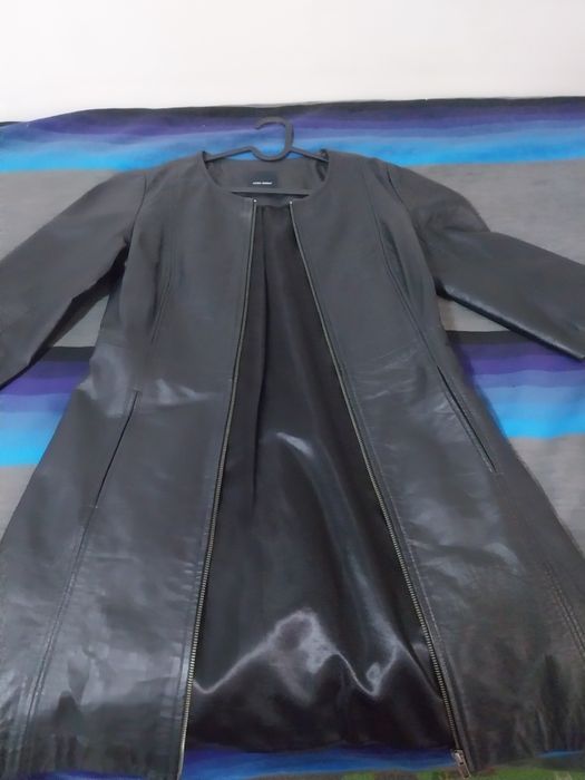 Jacheta lunga din piele