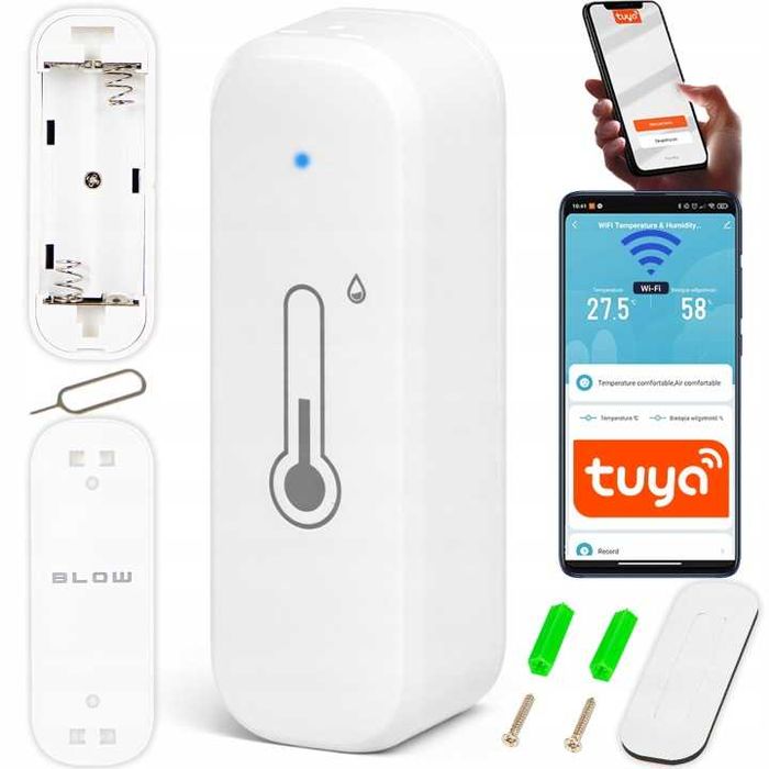 Смарт WiFi Термометър и Влагомер Tuya, Дигитален Сензор, Smart Life