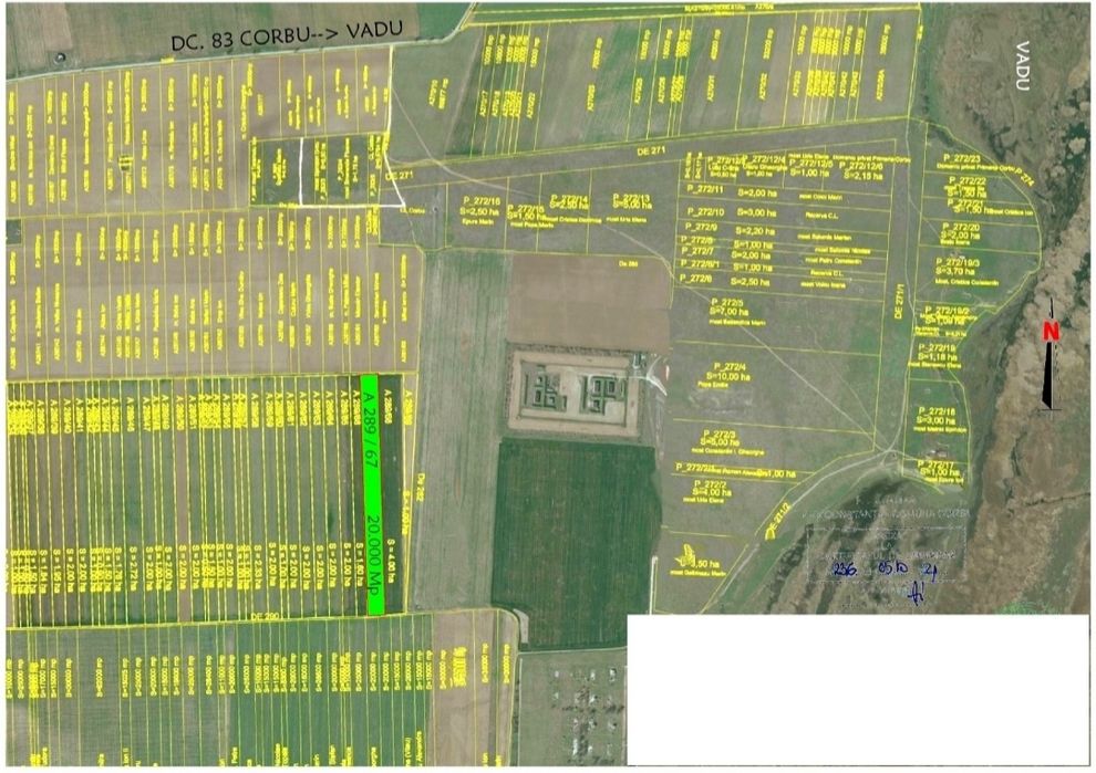 Proprietar loturi intravilan Corbu,Constanța,vedere la mare si in rate