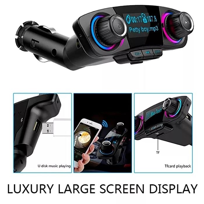 Modulator FM auto bluetooth LED