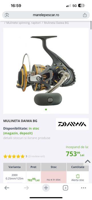Mulinete daiwa BG 3500