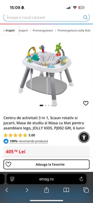 Centru de activitati 3 in 1 Jolly Kids ,6 luni +