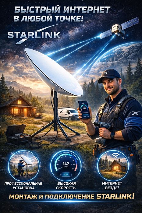 Установка Starlink