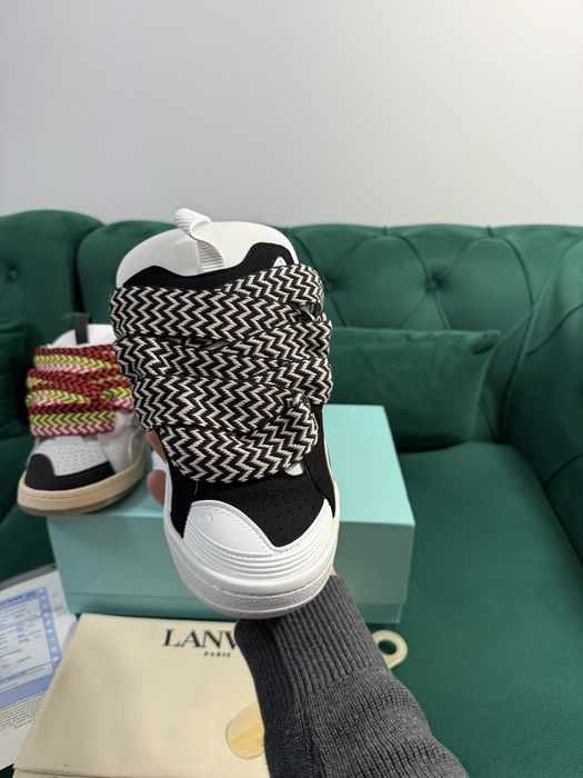 Adidasi Lanvin Curb Lace-Up piele naturala Full Box colectie noua