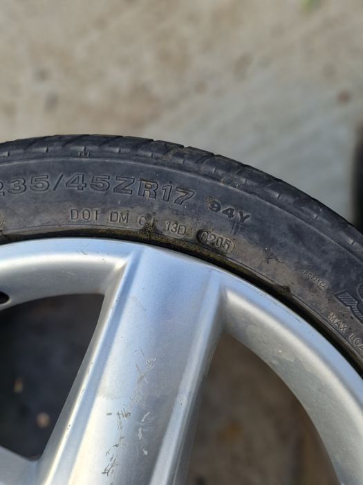 Janta aluminiucu cauciuc  pe 17 de rezerva Audi,Vw,5×112