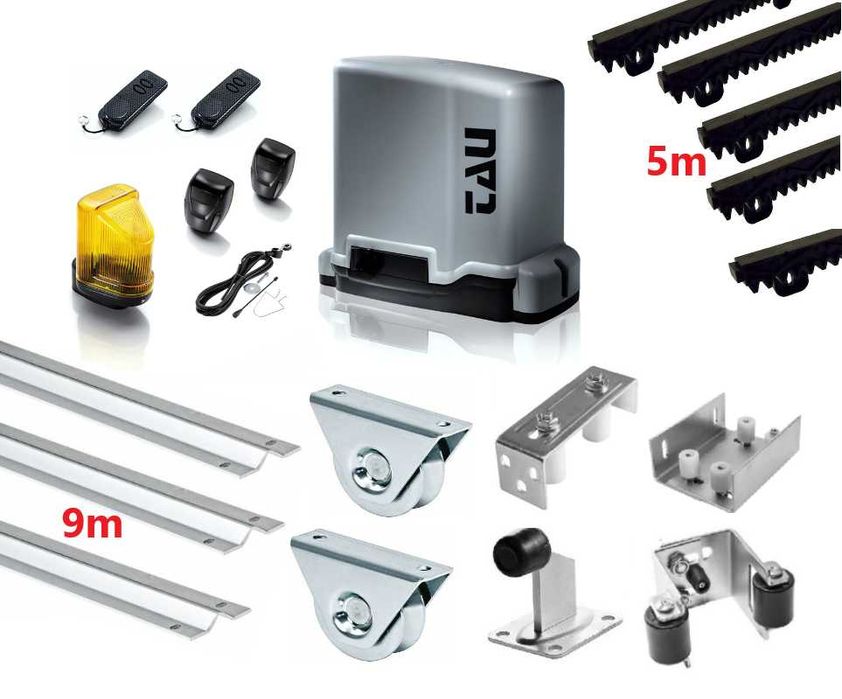 Kit complet porti culisante de 4,5m automatizare TAU500+ set feronerie