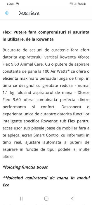 Aspirator vertical Rowenta