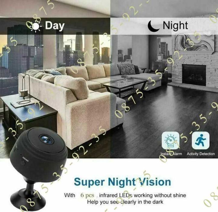 V380 Pro Мини WIFI IP скрита шпионска охранителна камера. mini Бебефон