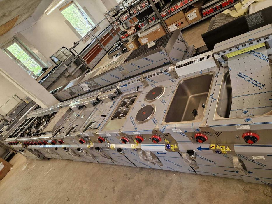 Готварска печка ГАЗ с 4+1 котлона, 1000x1000x850, с фурна ГАЗ