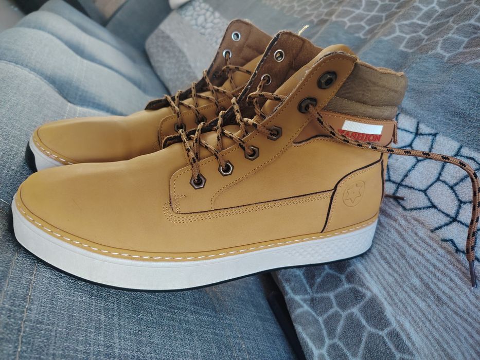 Мъжки бори еко кожа/текстил кафяви Tendenz