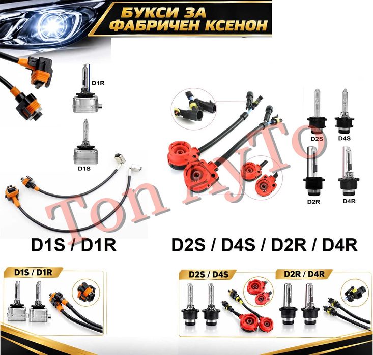 Букса За Фабричен Ксенон D1S D1R D2S D2R D4S D4R  Конектор Преходник Ксенонови Крушки към Баласт