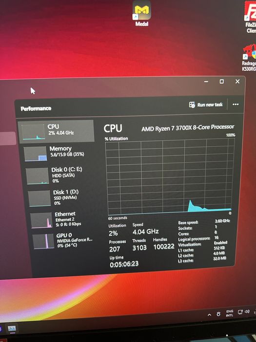 Дънна платка Steel Legend B450 AM4 + Процесор Ryzen 7 3700x + 16GB RAM