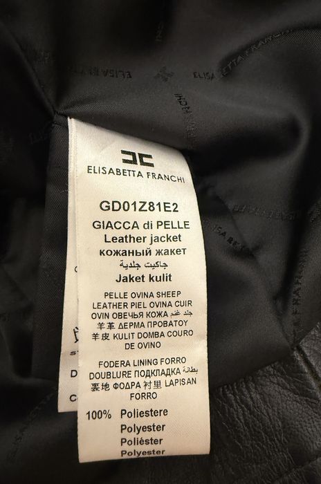 Geaca biker Elisabetta Franchi din piele naturala