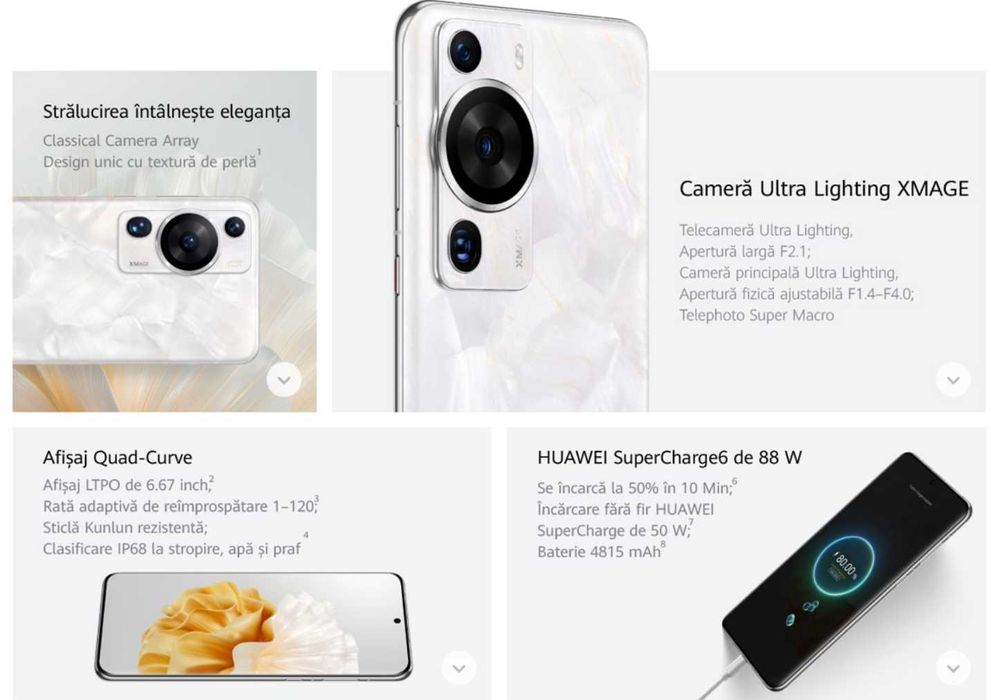 Huawei P60 Pro nou. livrat deeMag cu garantie 24 luni. Pret 1419 Lei