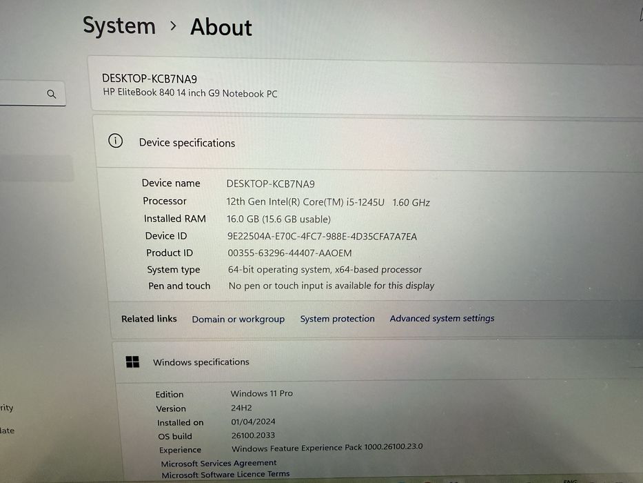 Hp Elitebook 840 G9 i5 16 Gb DDR5 Nvme 512 IMPECABIL