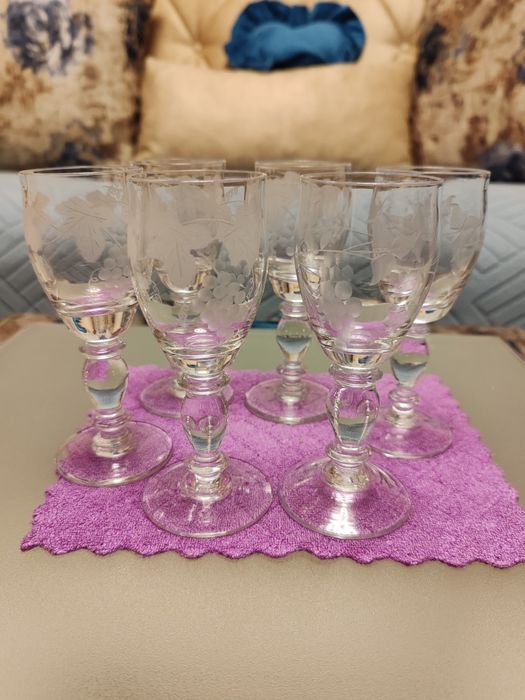 Set 6 pahare lichior semicristal