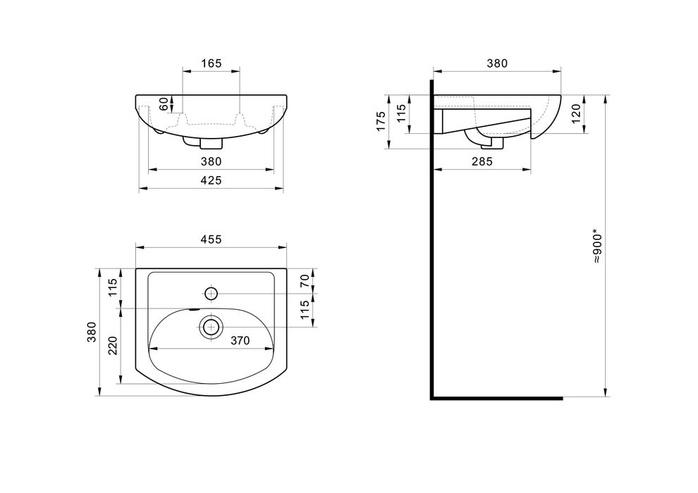Умывальник Santek "Азов-45" (арт. 2449)    (с Доставкой!)