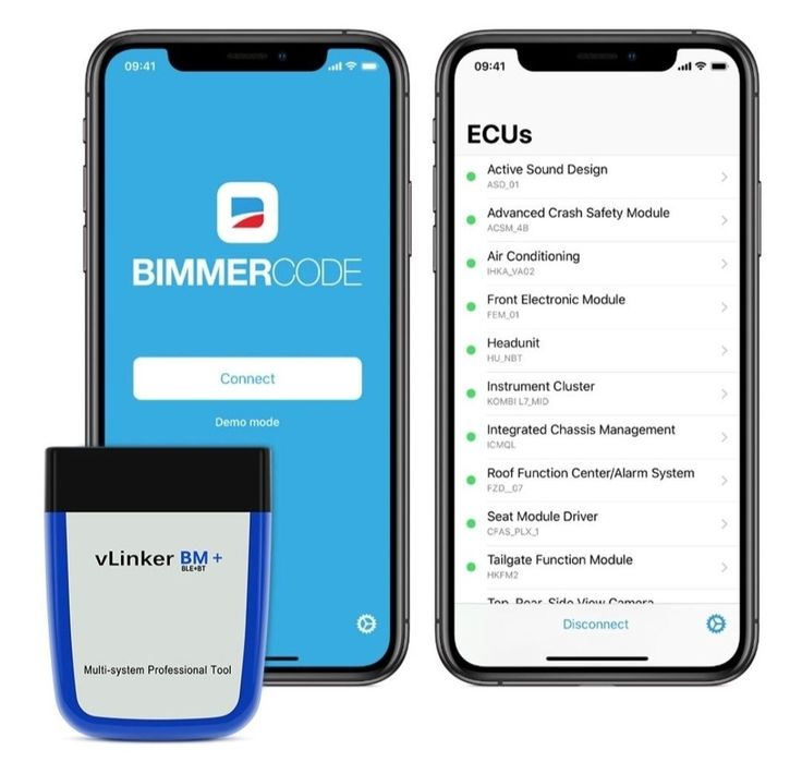 Interfață BimmerLink BimmerCode codare Bmw, Bluetooth BM+ Dual iOS și Android