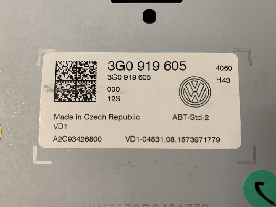 Display navigatie golf 7, passat b8. Cod: 3G0 919 605