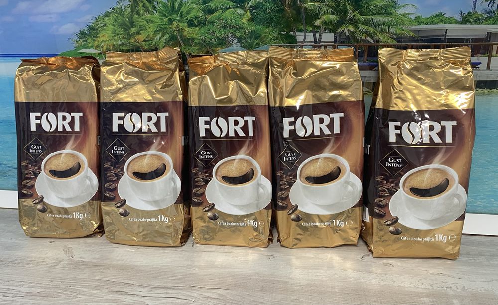 Cafea boabe, Fort, 100% Robusta, 1 kg (stoc 5 kg)