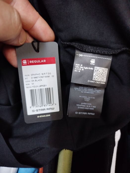 Оригинална тениска G-Star Raw Graphic 18 M , L нова мъжка черна