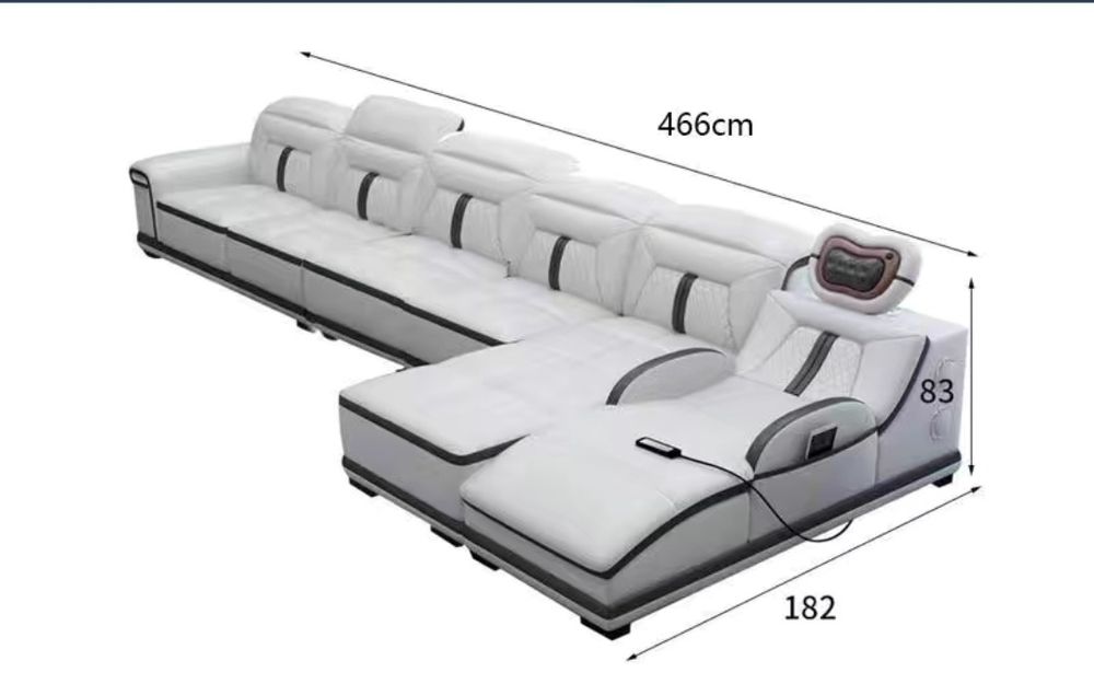 Модульный кожаный диван