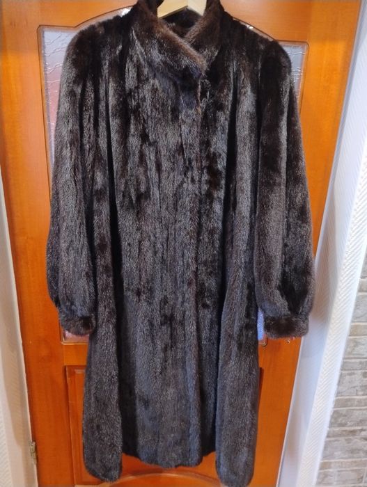 Кожено палто от американска норка дълго