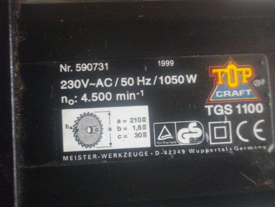 ф210мм 1050W/900W Пендула Герм King Craft Top Craft Повдигащ Циркуляр